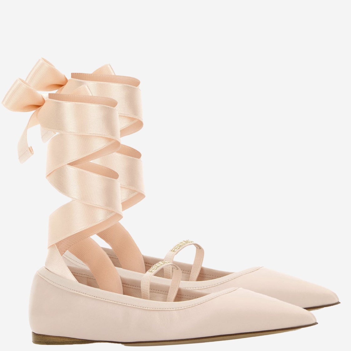 Ferragamo Salvatore Carice Ballet Shoes In Pink Leather