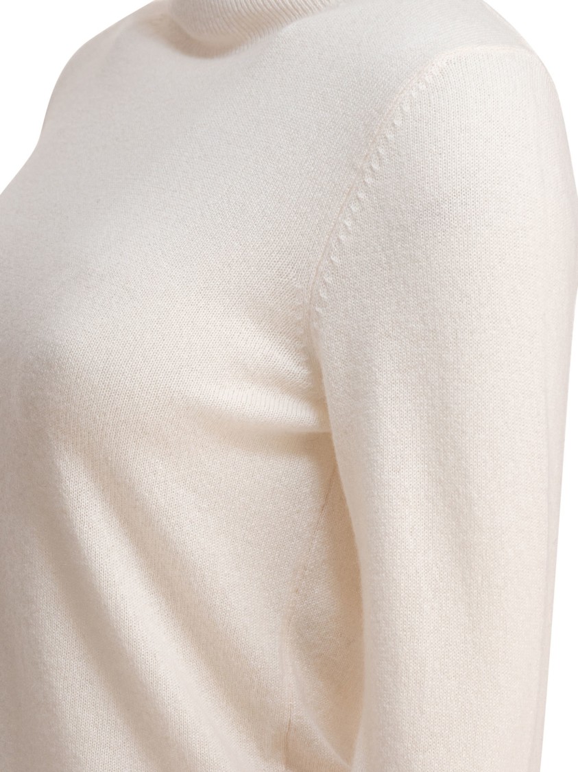Kangra Cashmere Turtleneck Sweater With Cropped Hem In Gray