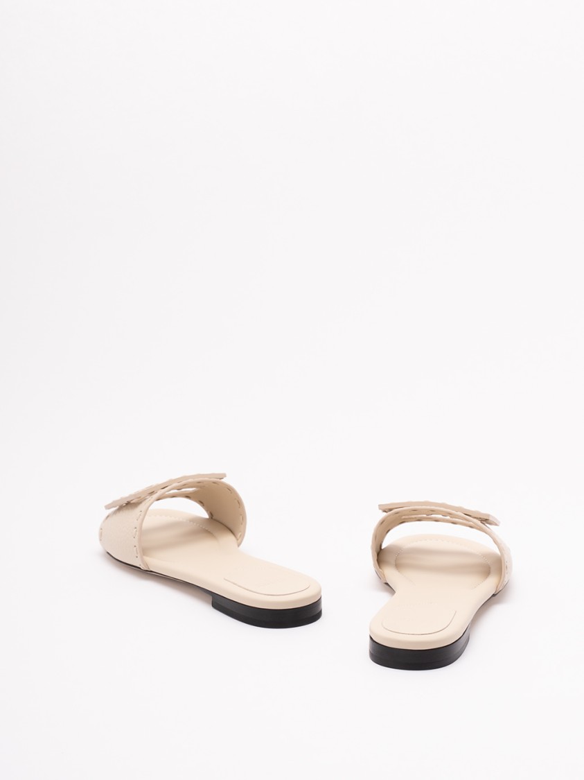 Fendi `ff` Slides In Neutral