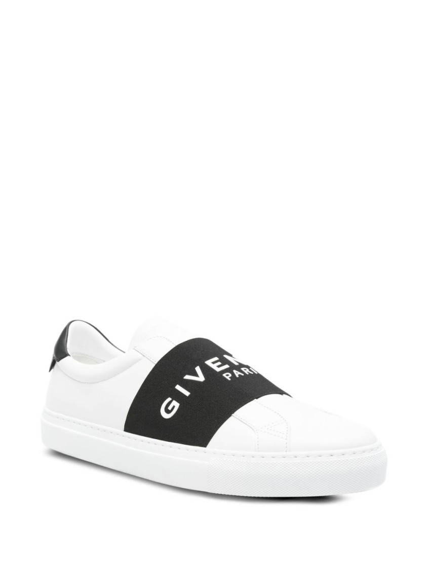Givenchy Urban Street Sneakers In Leather With Elastic Band In White