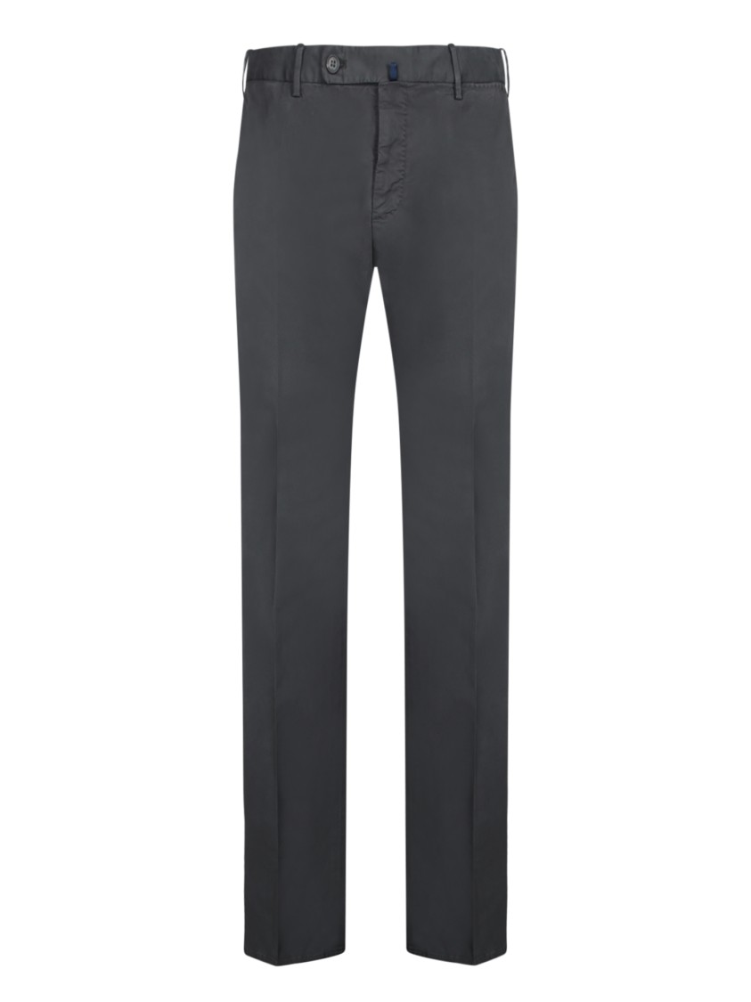 Incotex Tailored Grey Trousers With Classic Button Closure In Gray