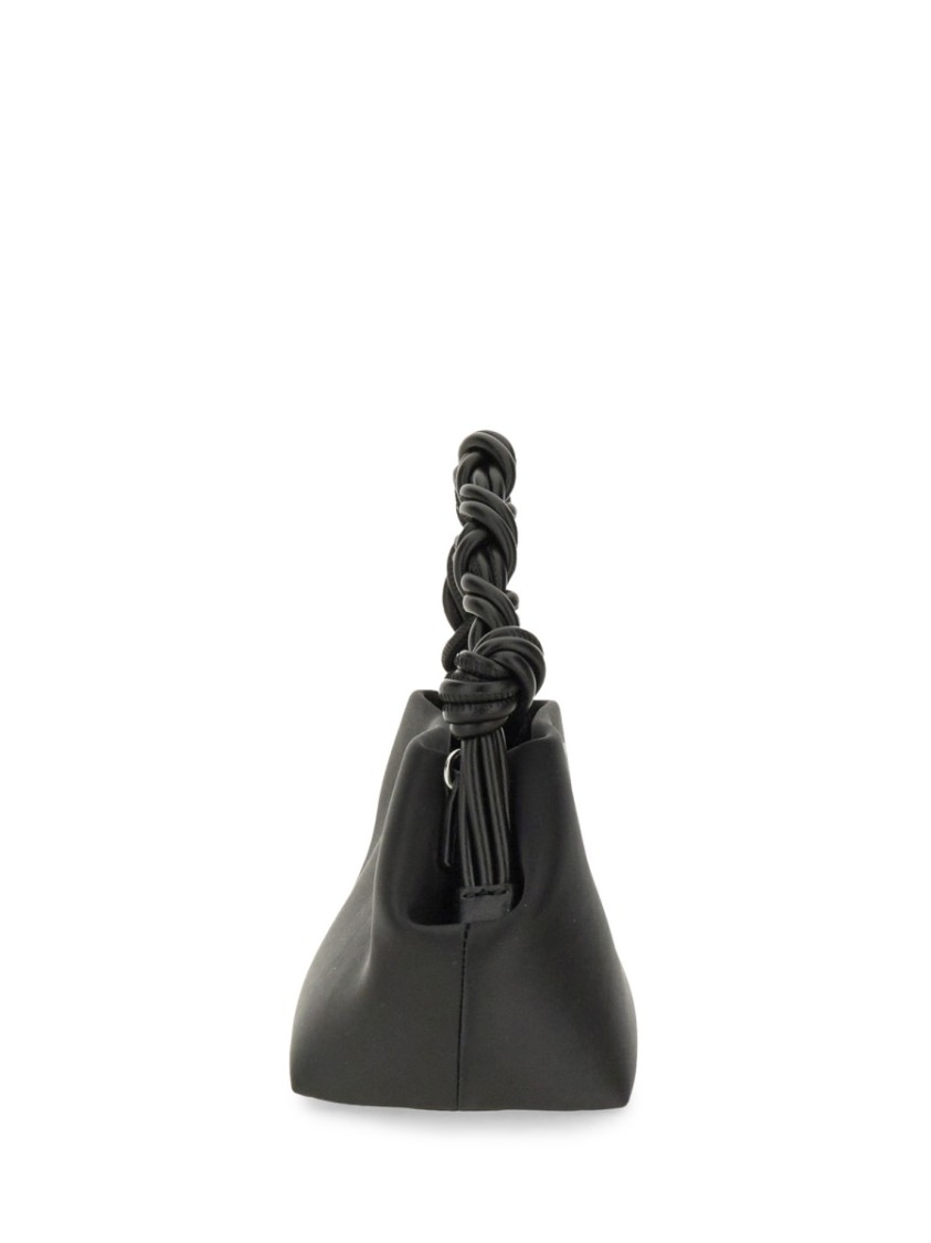 Ganni Bou Bag Mini Soir Satin In Black