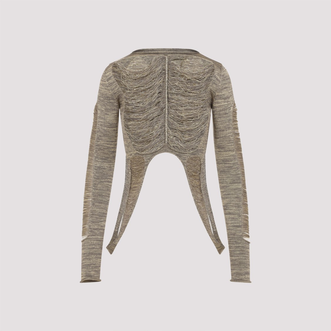 Rick Owens Metallic Finish Avant-garde Top With Dramatic Silhouette