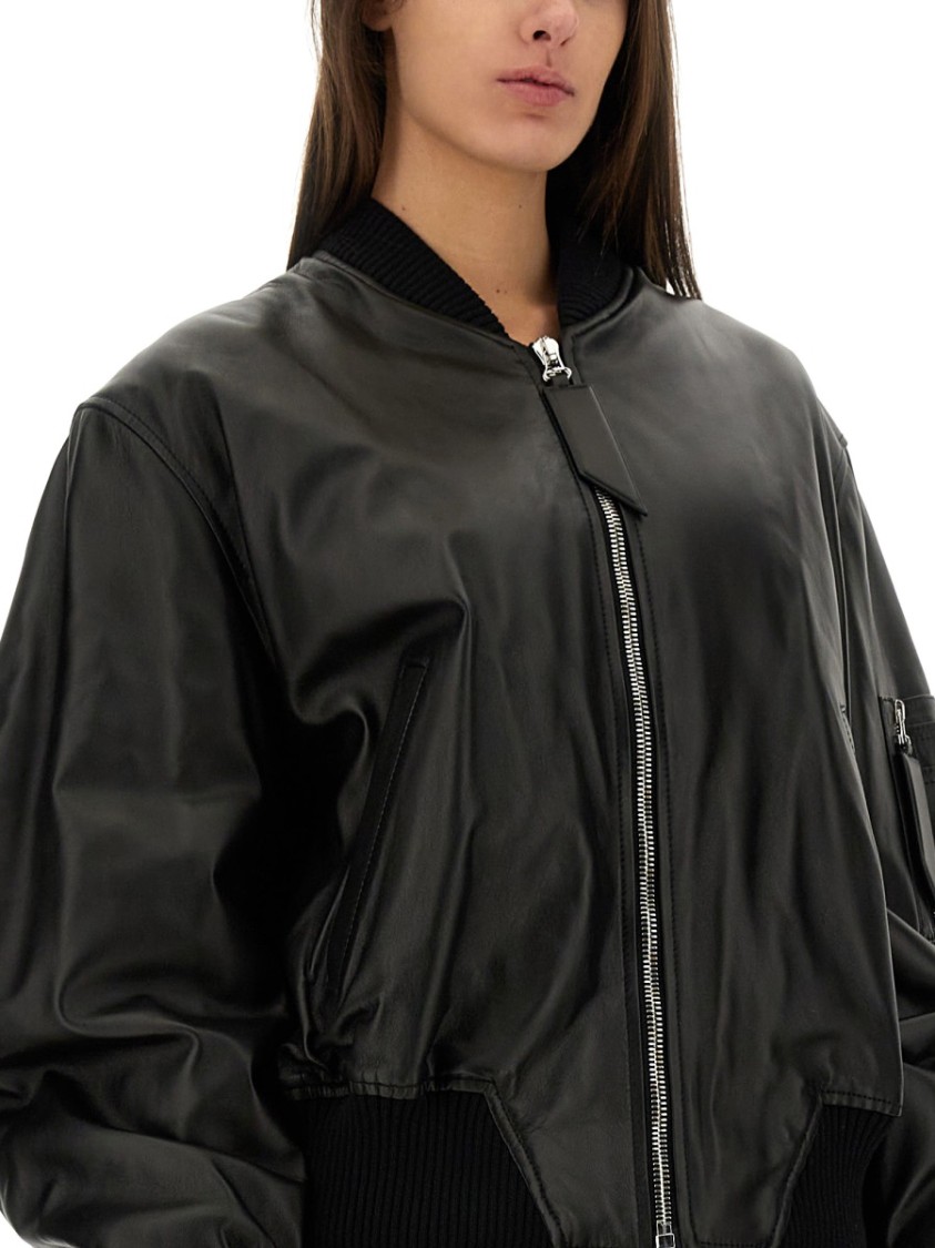Attico Anja Bomber Front Pockets In Black
