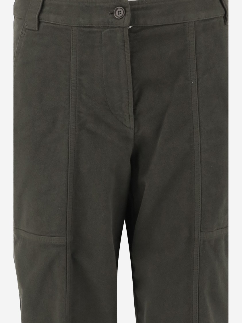 Aspesi Side-pocket Drawstring Trousers In Green
