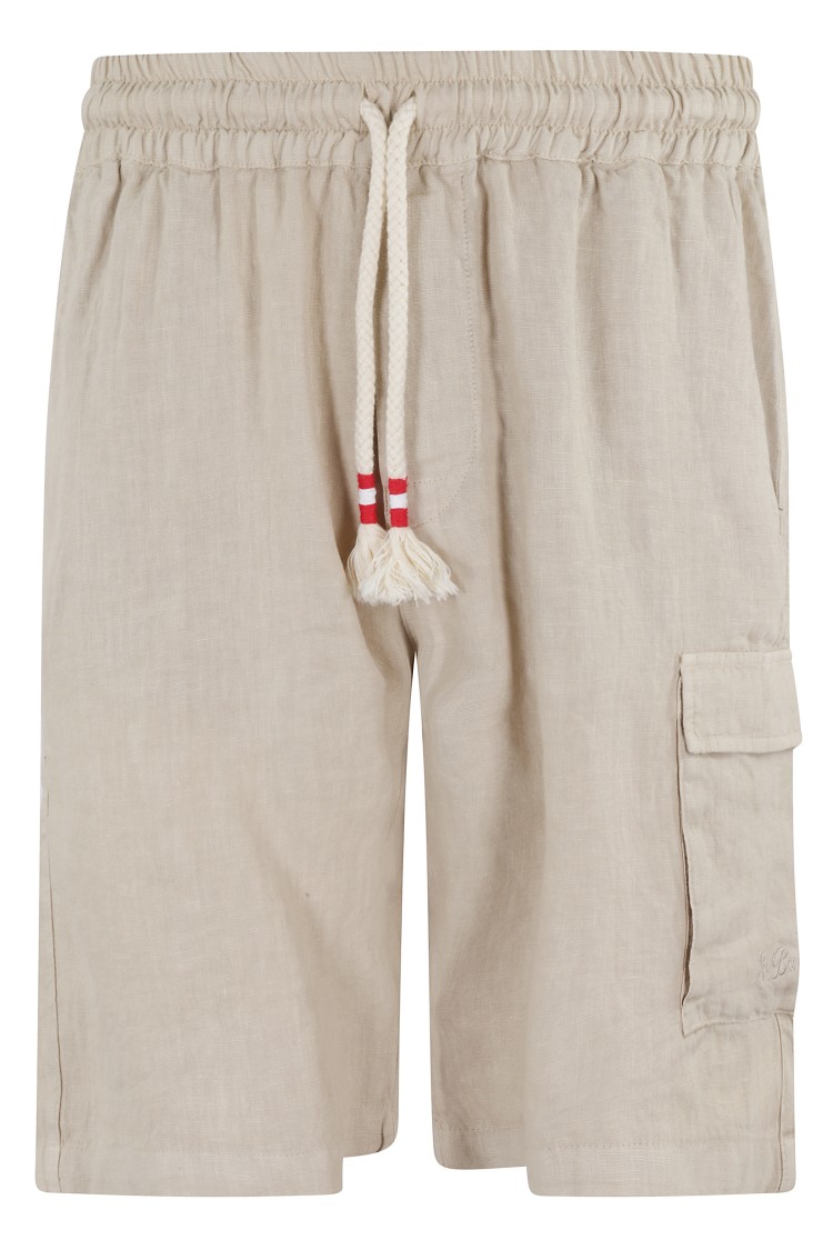 Shop Mc2 Saint Barth Bermuda Chinos Con Tasche In Neutrals