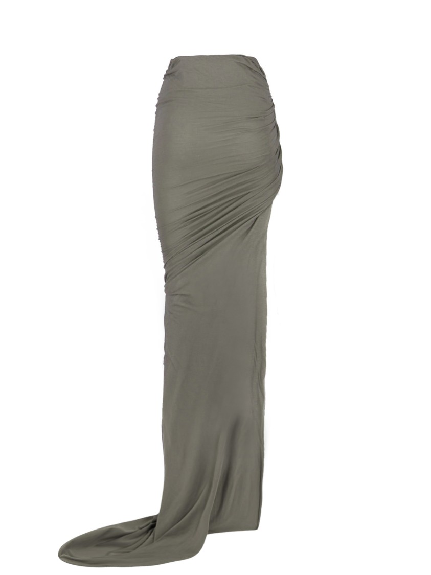 Shop Rick Owens Asymmetrical Mini Skirt – Green