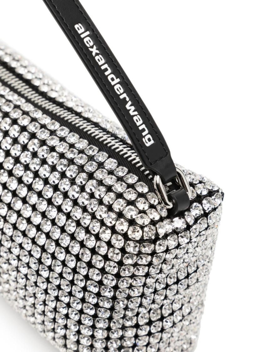 Alexander Wang Crystal-embellished Rectangle Bag With Logo-engraved Hardware