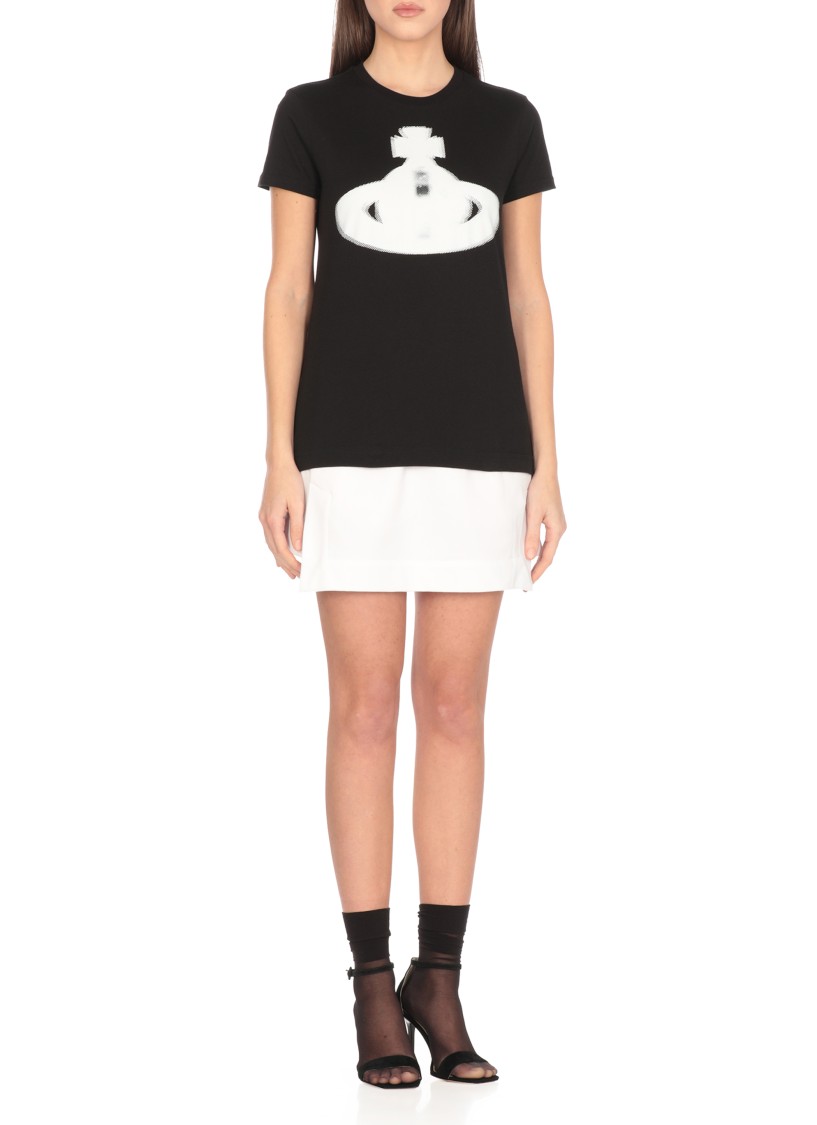 Shop Vivienne Westwood Black Halftone Orb T-shirt