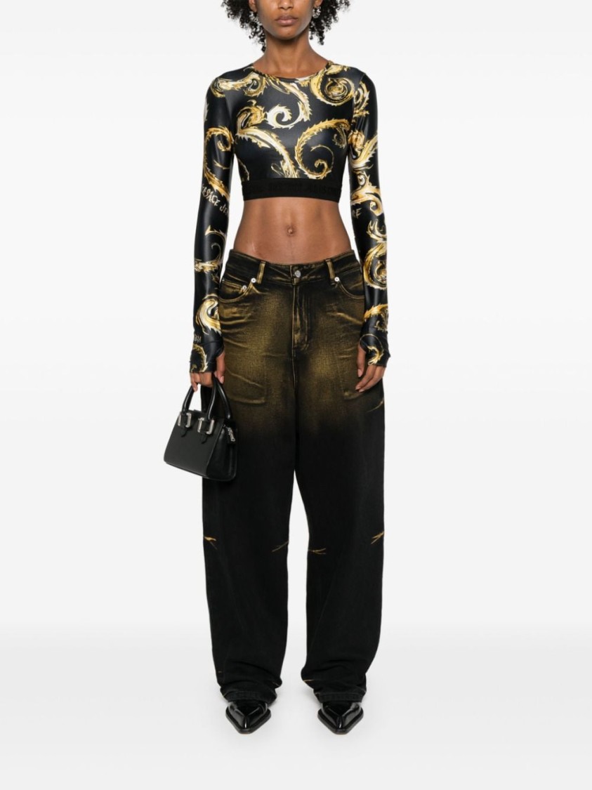 Versace Jeans Couture T-shirts And Polos In Black
