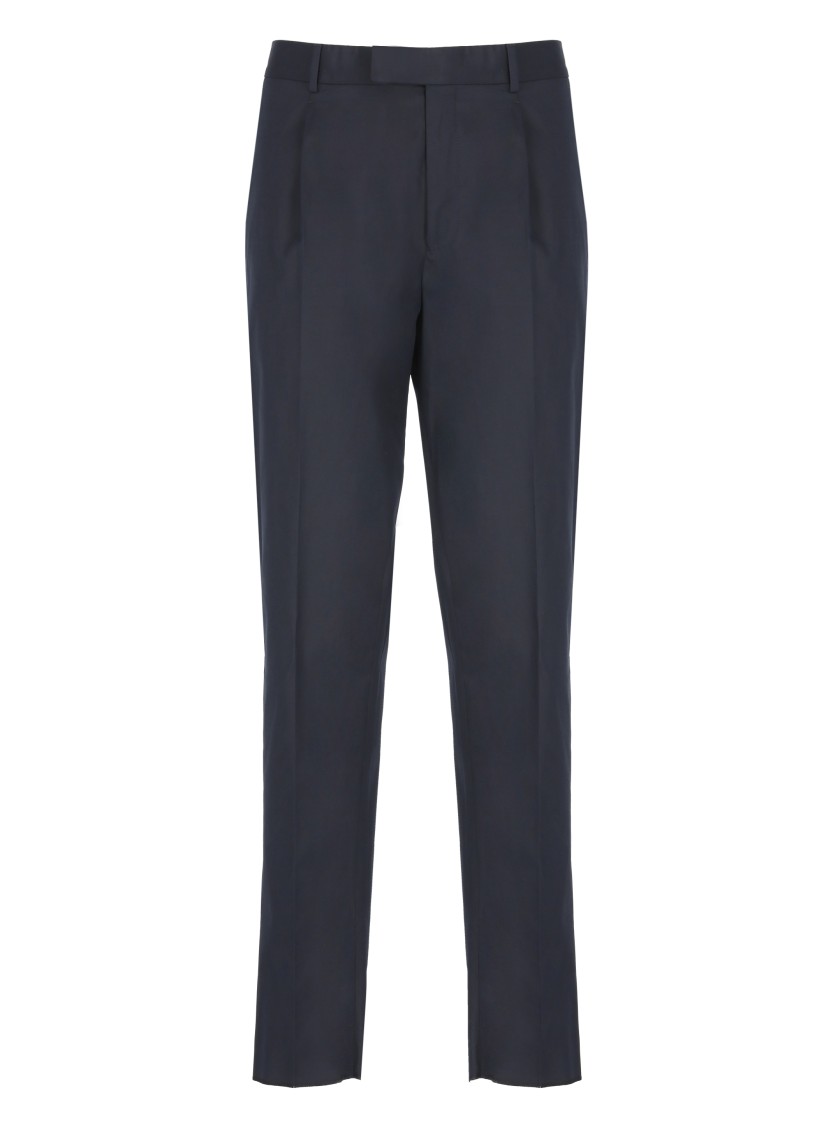 ZEGNA ZEGNA BLUE COTTON PANTS