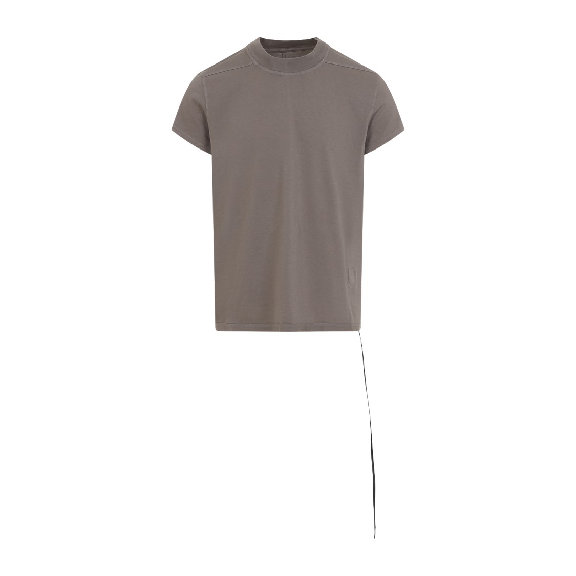 Shop Rick Owens Drkshdw Drkshdw By Rick Owens Elongated Hem Grey Cotton T-shirt With Avant-garde Detail