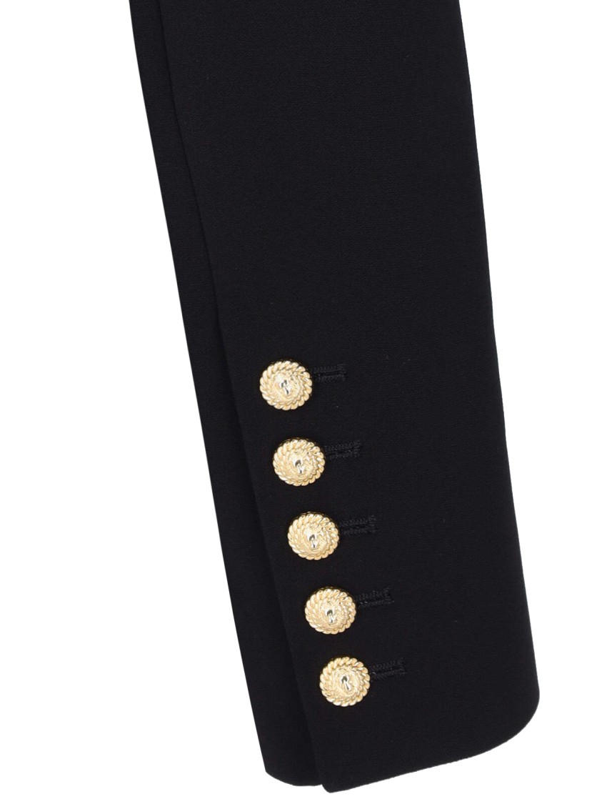 Balmain Panel Cropped Jacket Gold Buttons Sleeves