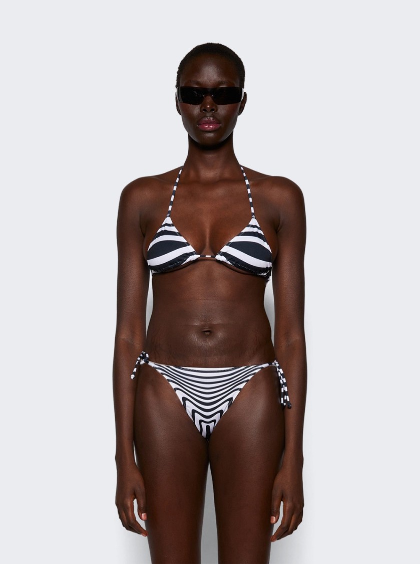 Jean Paul Gaultier Mariniere Body Morphing Bikini Set White In Multicolor