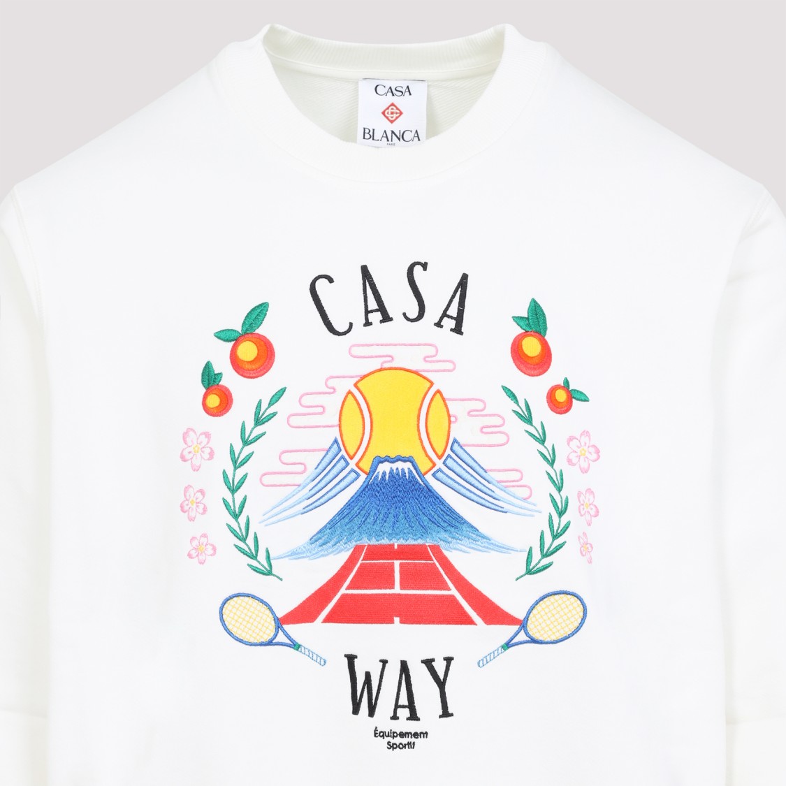 Casablanca Cotton Crew Neck Sweatshirt With Graphic Print