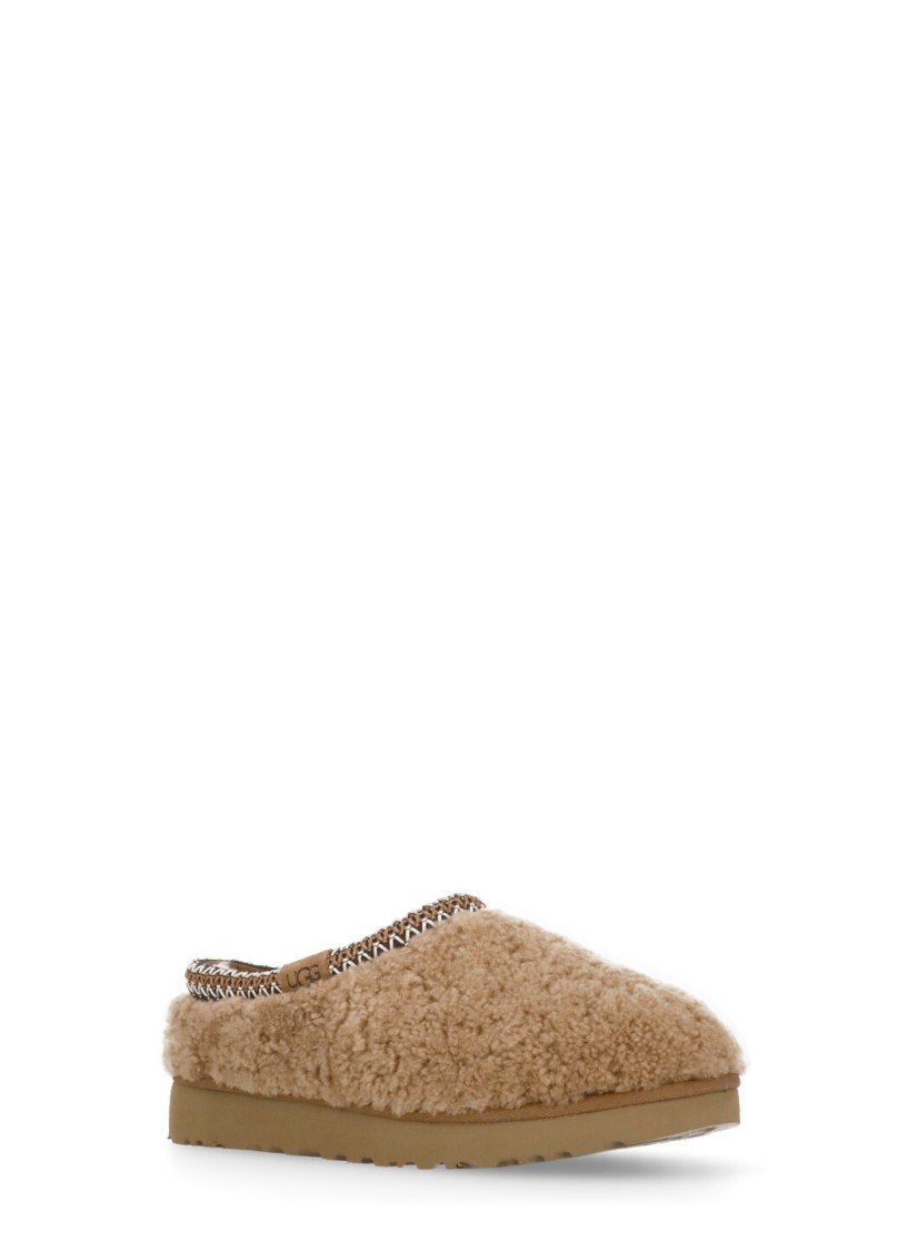 Shop Ugg Tasman Maxi Curly Slippers In Brown