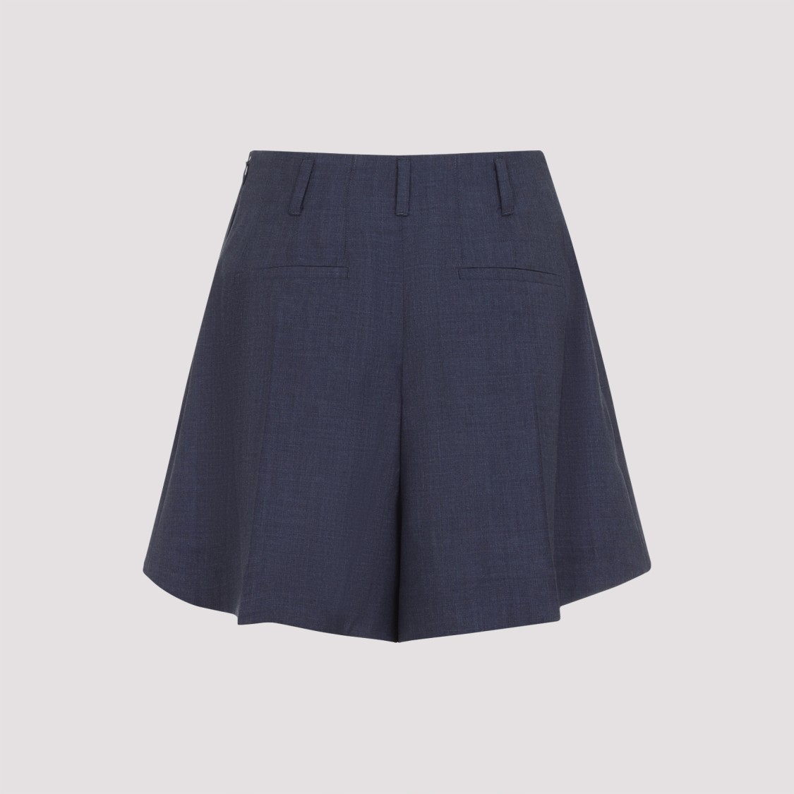 Givenchy Wool Shorts With Front Pleats And Pockets In Blue