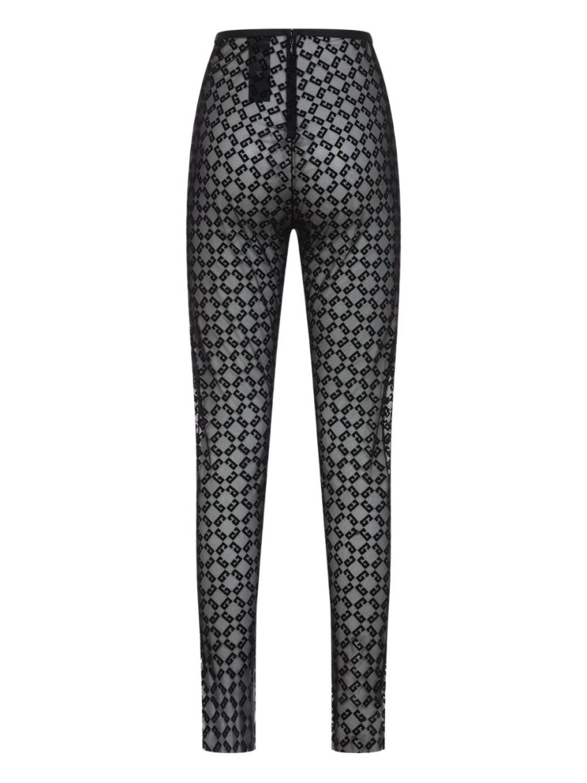 Givenchy Fitted Leggings With Distinctive Pattern And High Waistband In Black