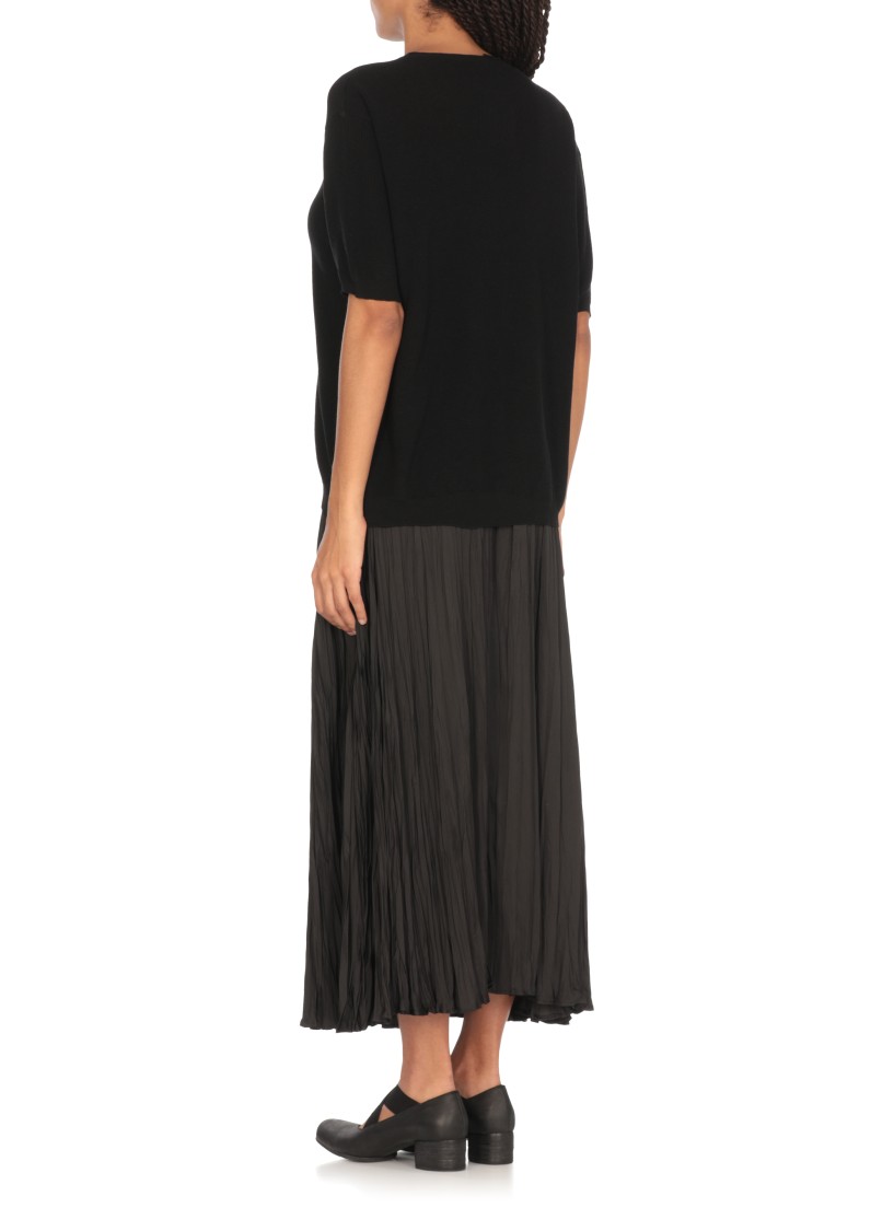 Shop Uma Wang Black Sweater With Fringes