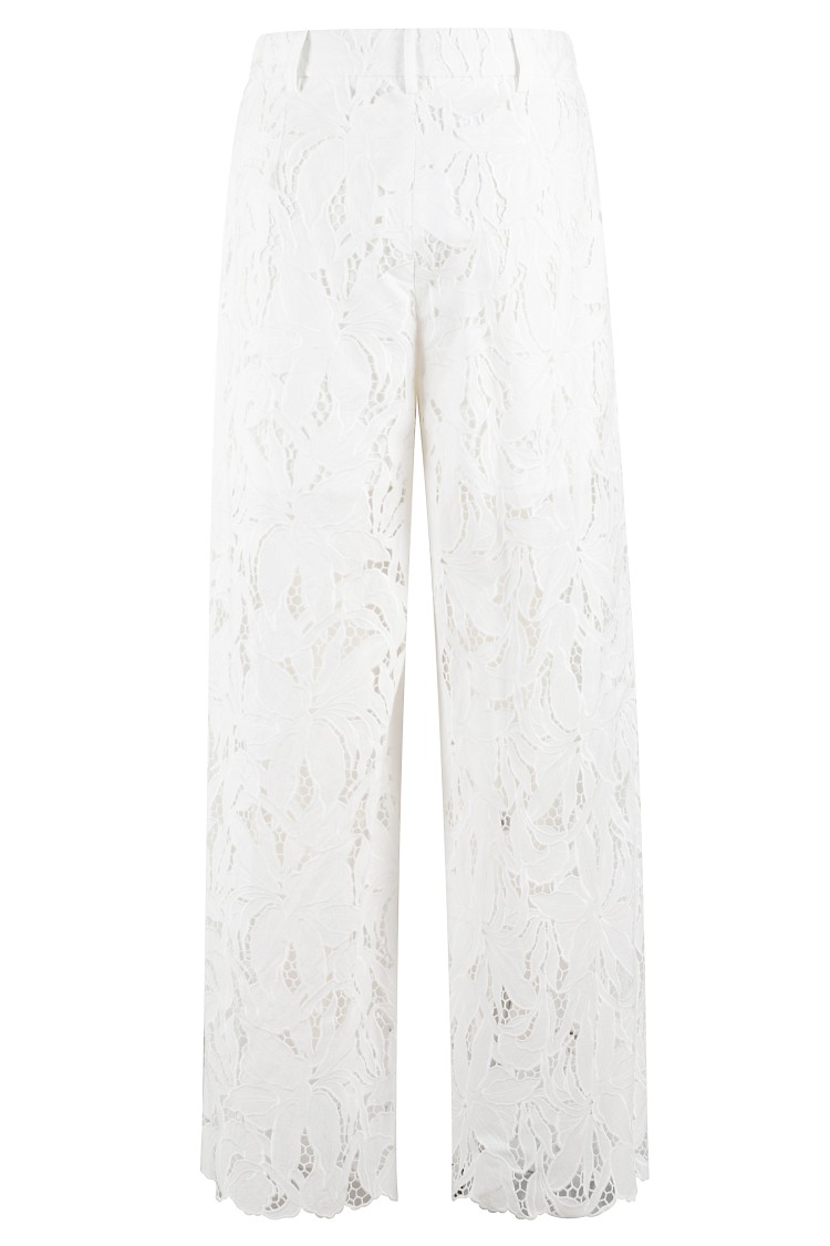 Isabelle Blanche Drawstring Trousers In White