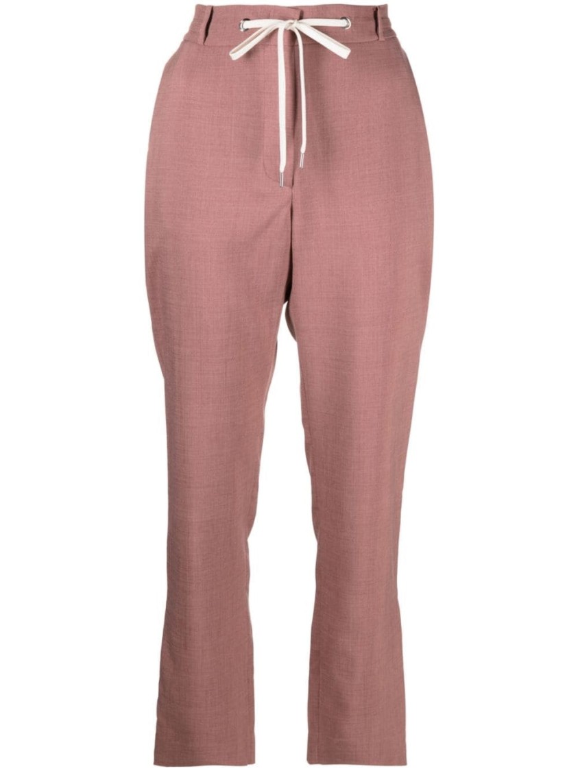 Eleventy Relaxed Fit Drawstring Trousers With Tapered Legs In Pink