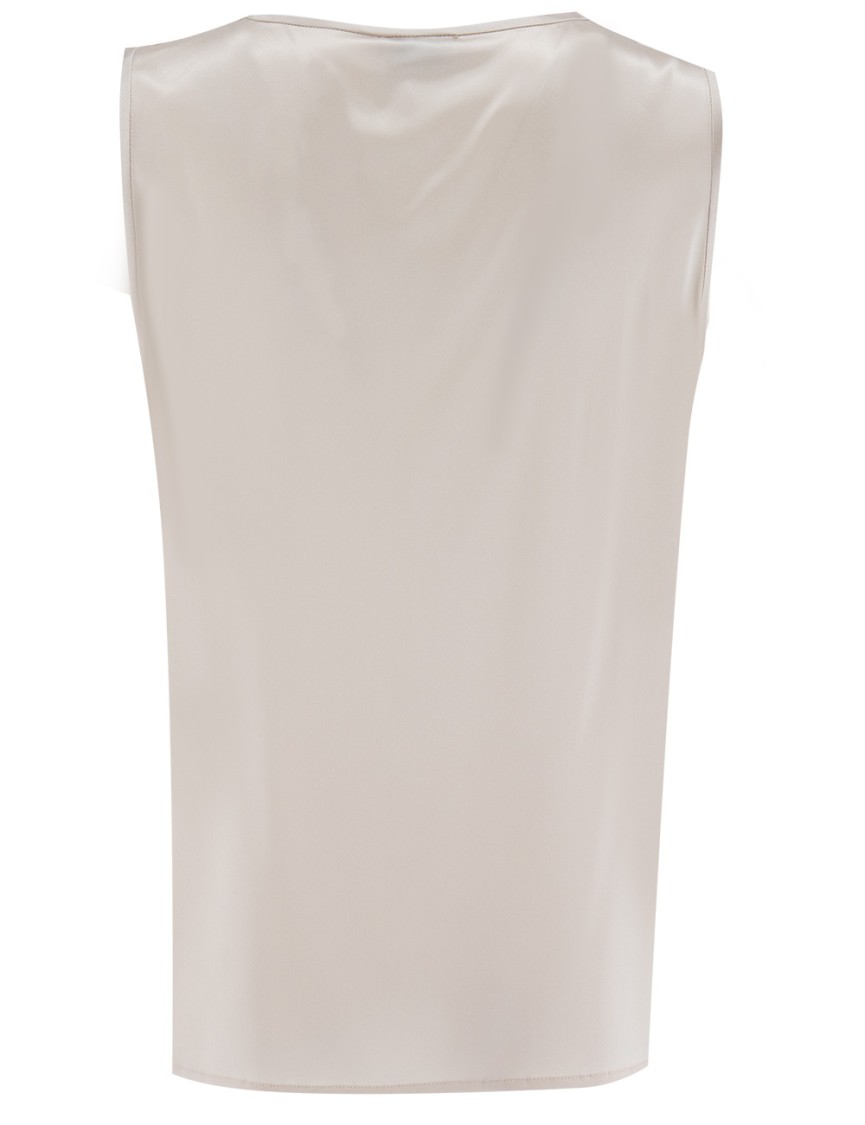 Shop Peserico Silk Top With Jewel Detailing