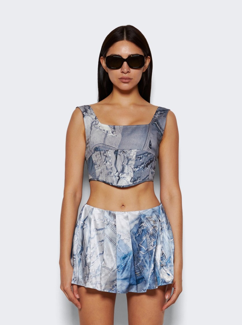 Natasha Zinko Denim Print Corset