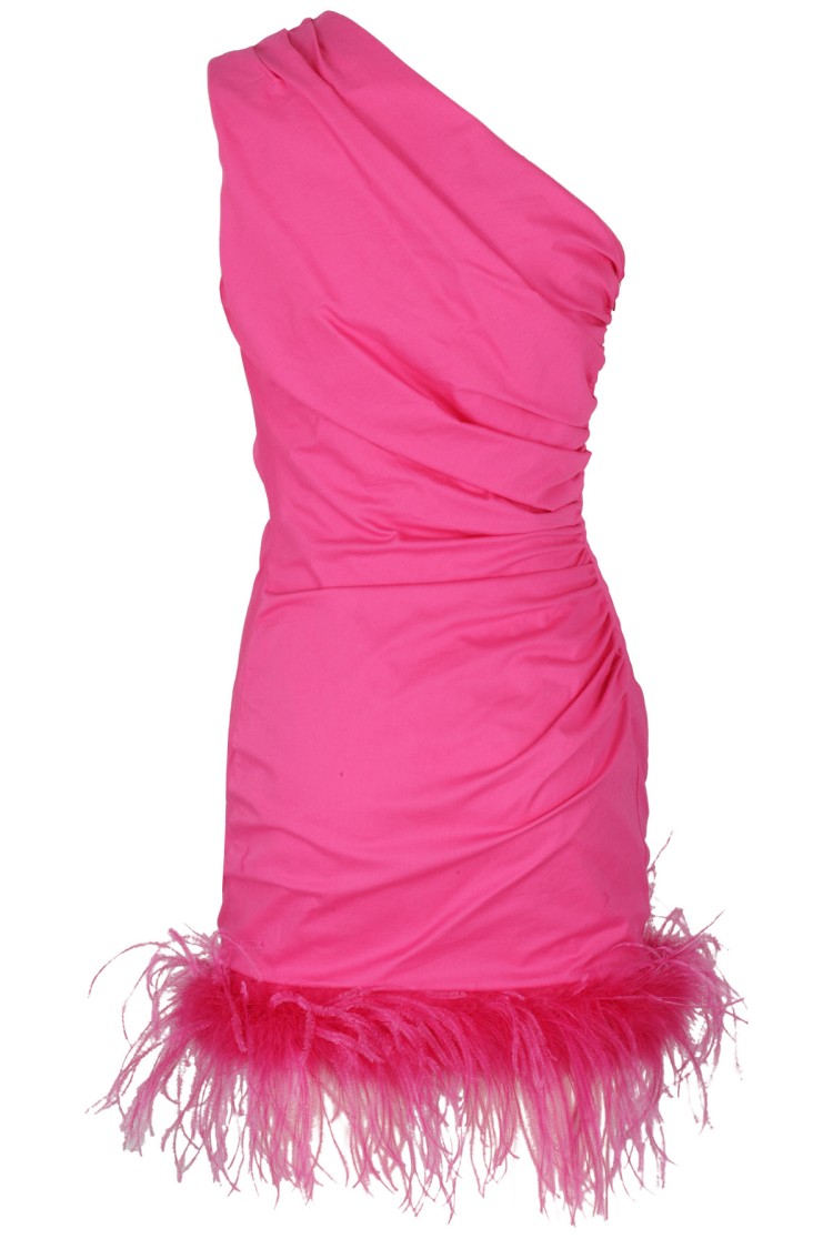 Giuseppe Di Morabito Fuchsia Poplin Mini Dress In Pink