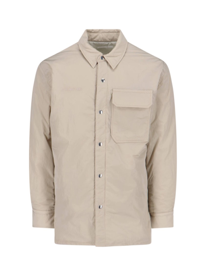 Helmut Lang "stone" Beige Nylon Jacket In Neutrals