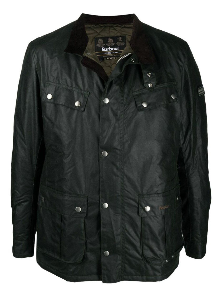 Barbour Duke Waxed Jacket In Black