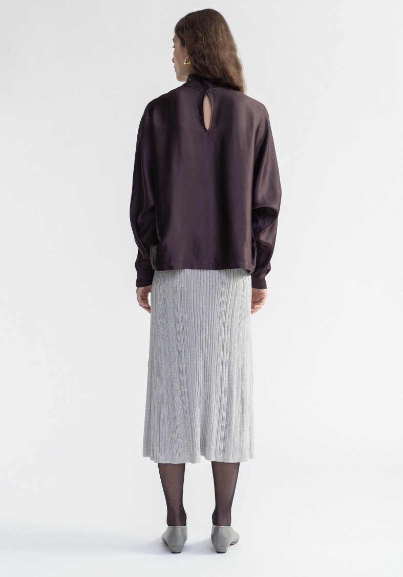 AERON AERON MOSSY - SPARKLY RIBBED MIDI SKIRT 