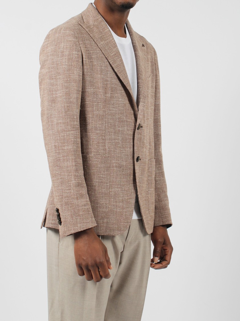 Tagliatore Textured Wool And Silk Blend Single-breasted Blazer