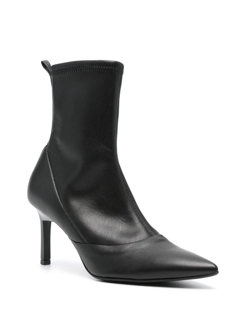 Calvin Klein Geo Stil Stretch Ankle Boot In Black