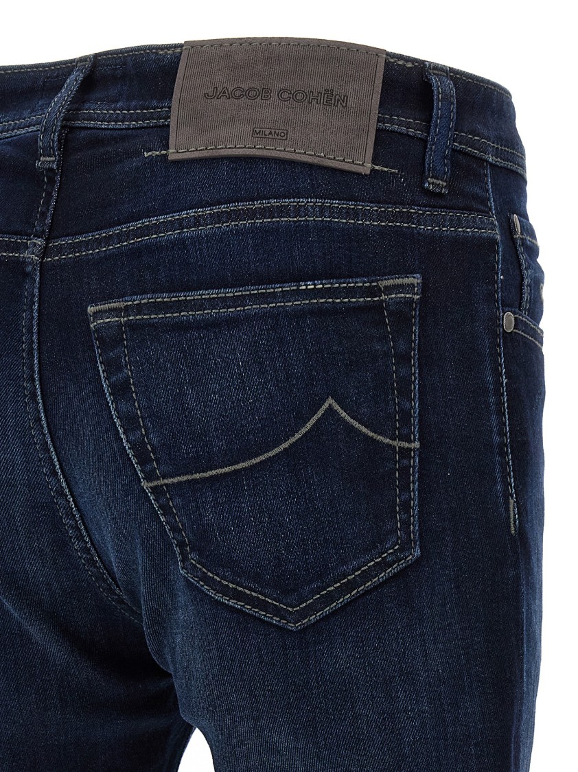 Jacob Cohen Low Waist Slim Leg Denim Jeans In Blue
