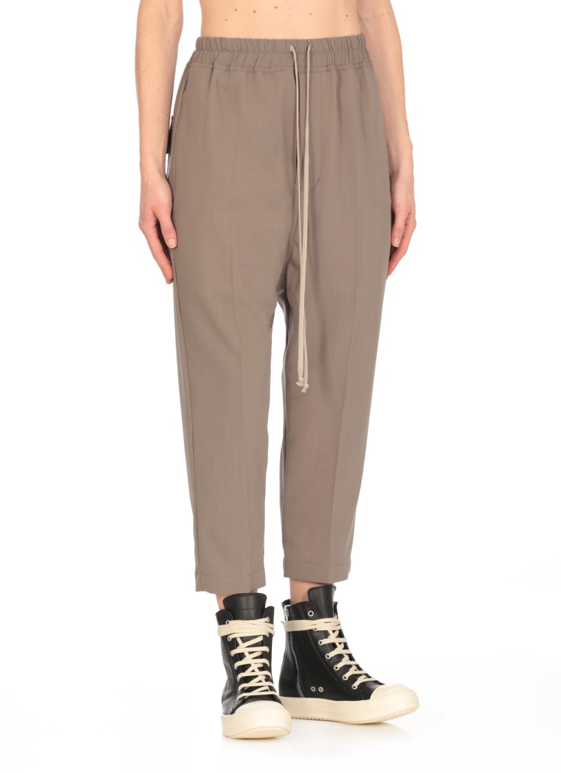 Rick Owens Green Wool Pants In Green