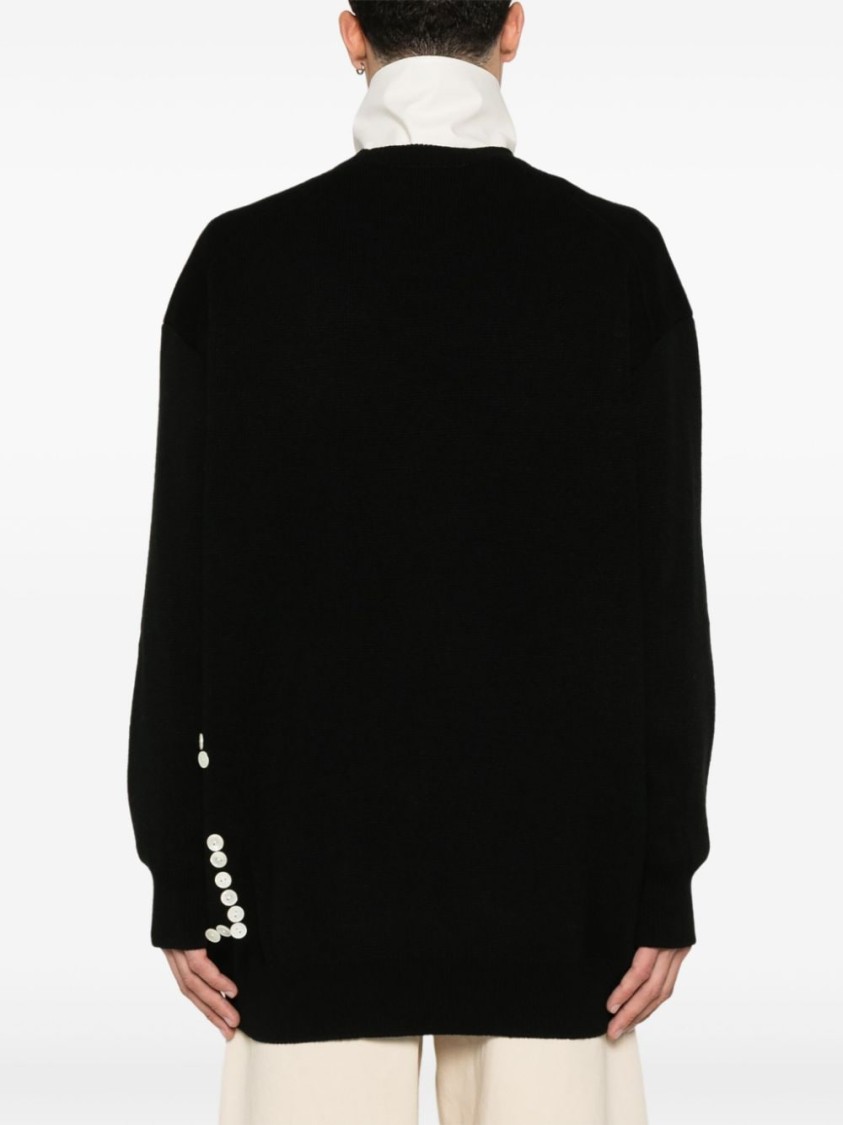 Comme Des Garçons Comme Des Garcons Sweater With Decorative Buttons In Black