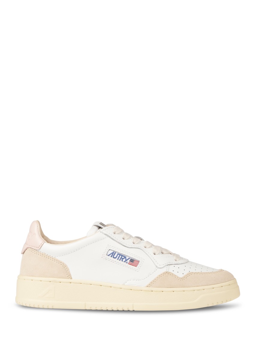 Autry Low-top Sneakers With Leather And Suede Accents In Multi