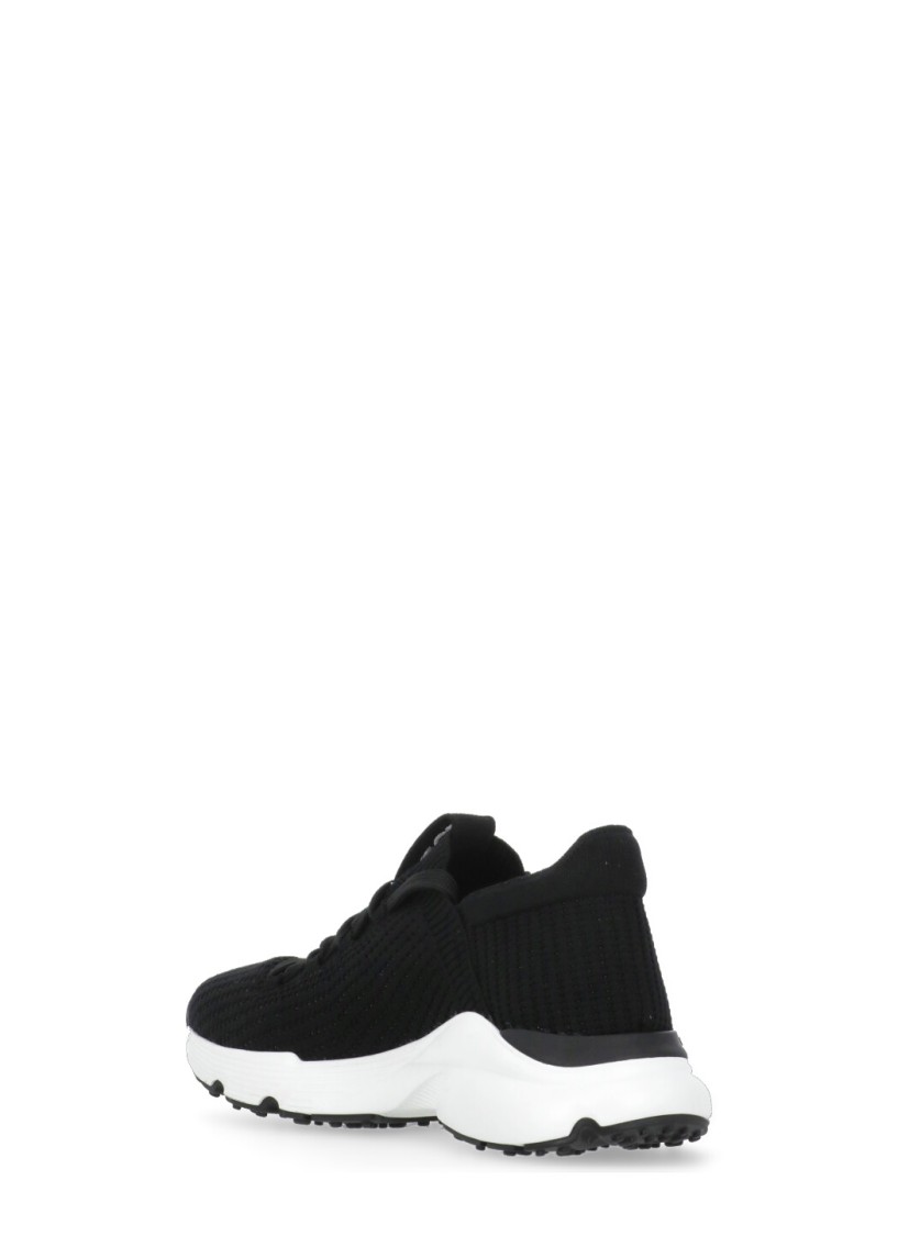 Shop Tod's Black Fabric Sneakers