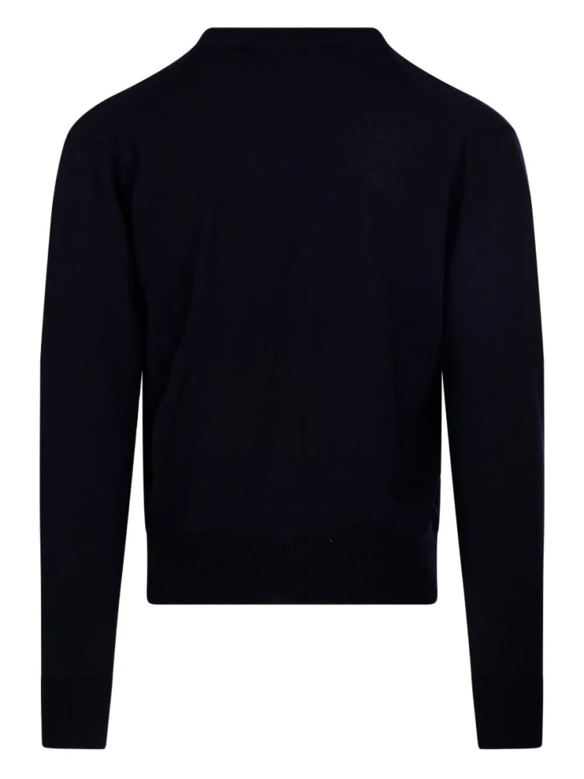 Ami Alexandre Mattiussi Ami Classic V-neck Cardigan With Button-down Front In Black