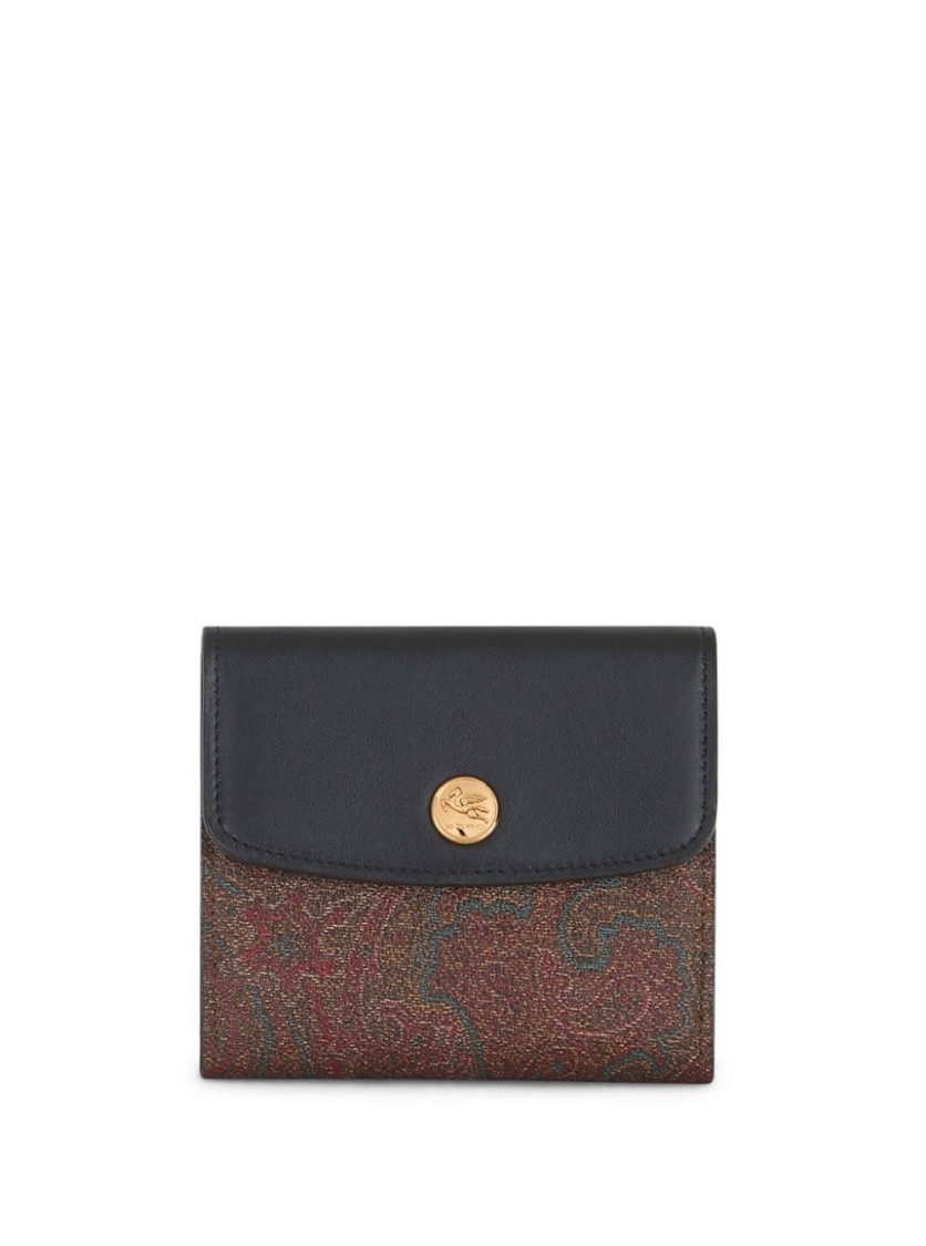 Etro Textured Wallet With Intricate Patterns