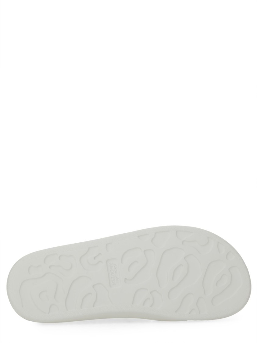 Alexander Mcqueen Hybrid Double-strap Rubber Slides In White