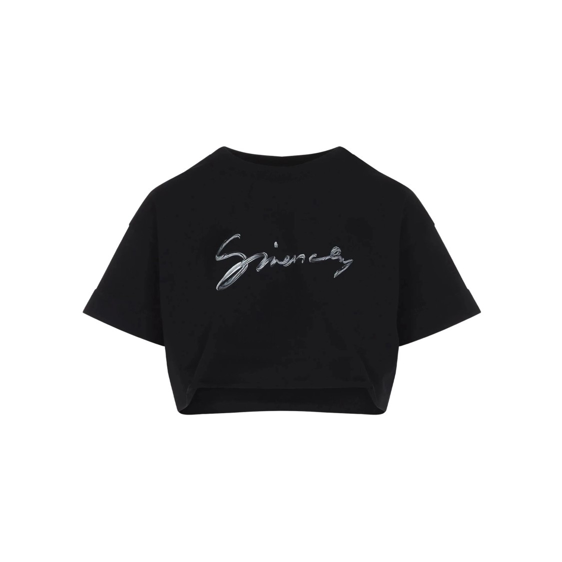 Givenchy Signature Logo Cropped T-shirt In Multi