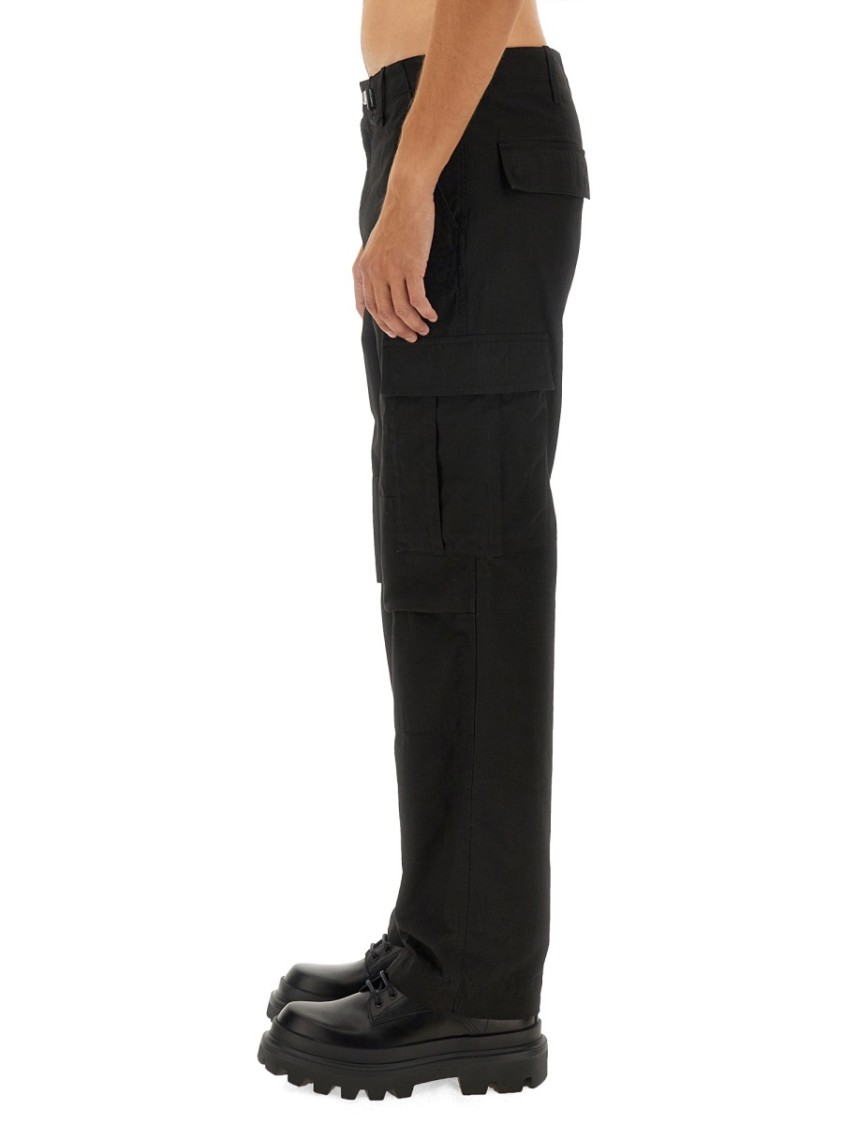 Dolce & Gabbana Cargo Pants Size 50 For Men In Black
