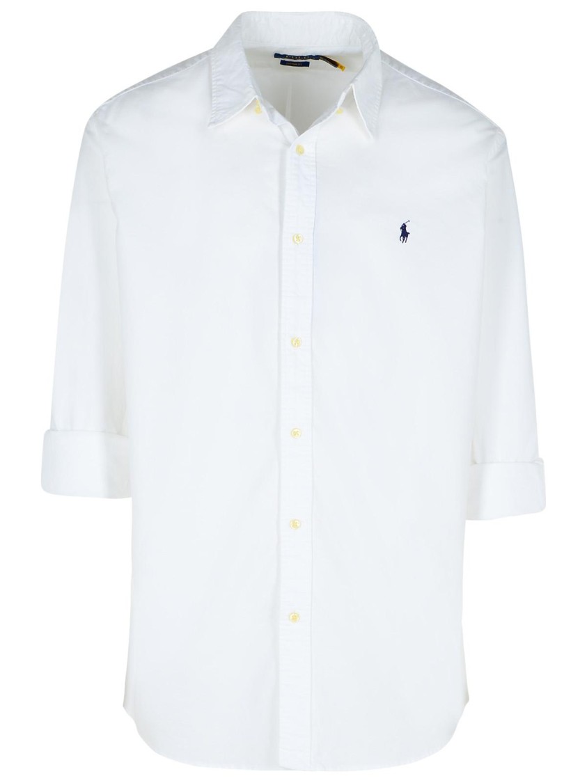 Shop Polo Ralph Lauren White Cotton Shirt