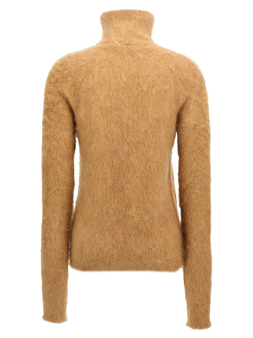 Sportmax Alpaca Blend Turtleneck Sweater In Gold