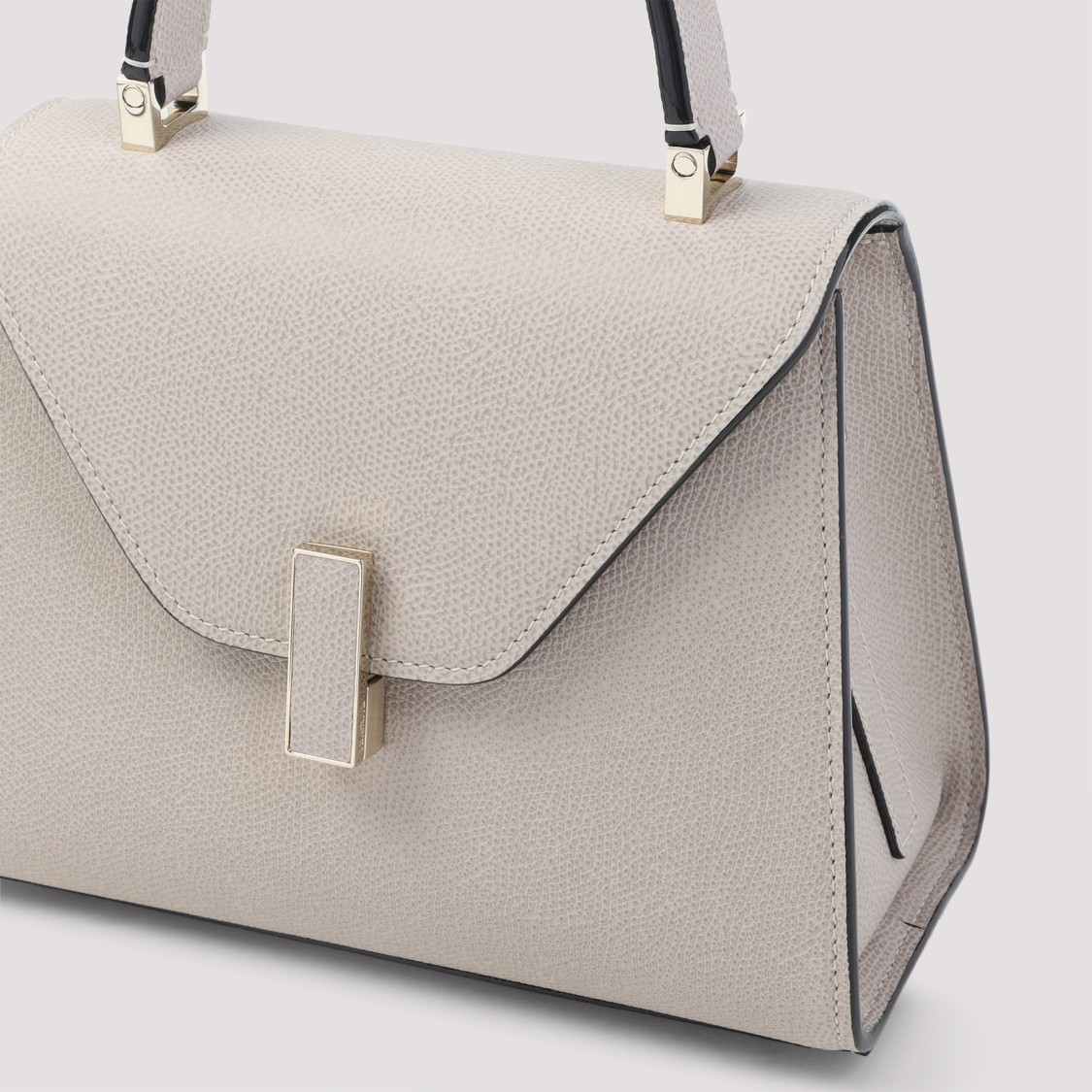 Valextra Mini Leather Shoulder Bag With Golden-tone Clasp