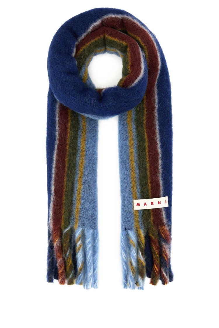 Marni Multicolor Mohair Blend Scarf In Multi