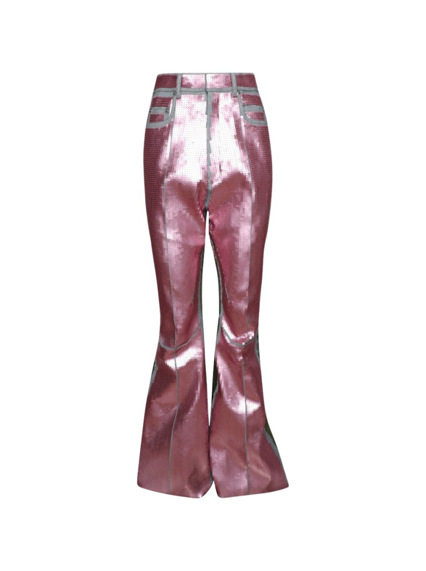 Rick Owens High-waisted Bootcut Jeans With Five-pocket Design