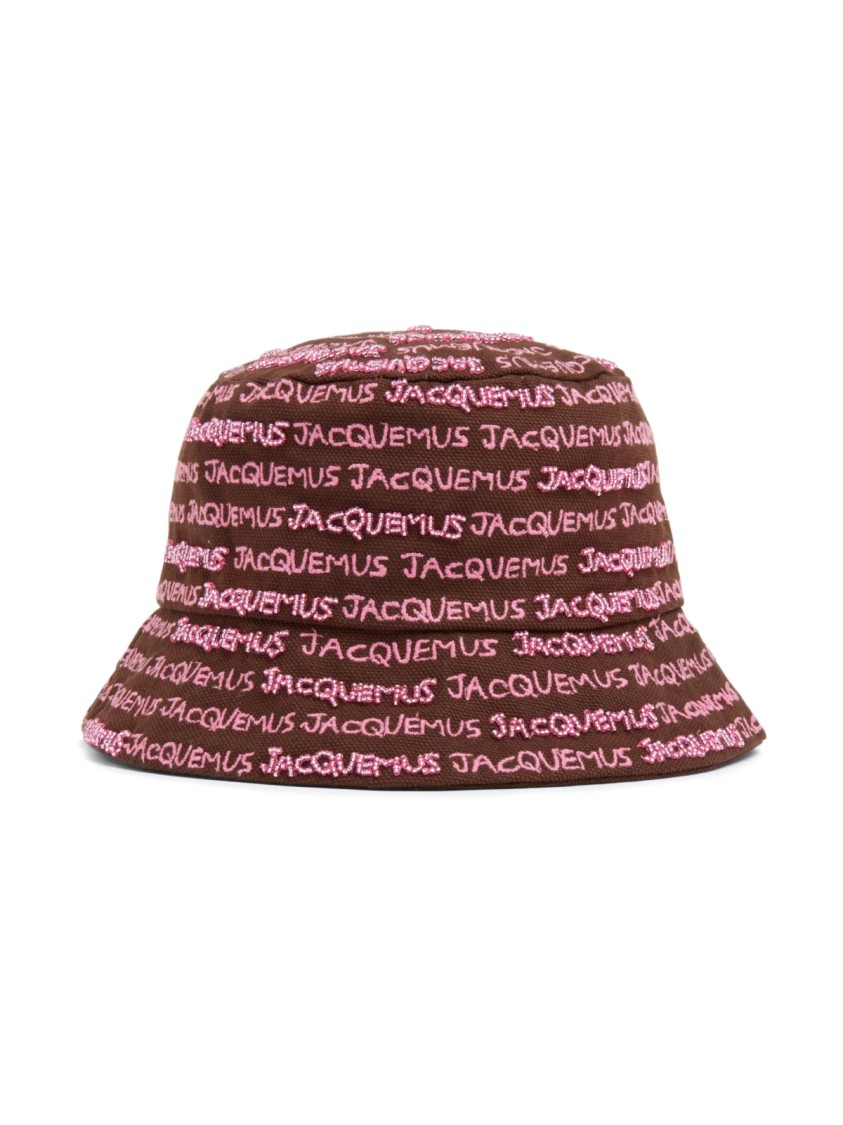 Jacquemus Le Bob Bordado Logo Bucket Hat In Pink