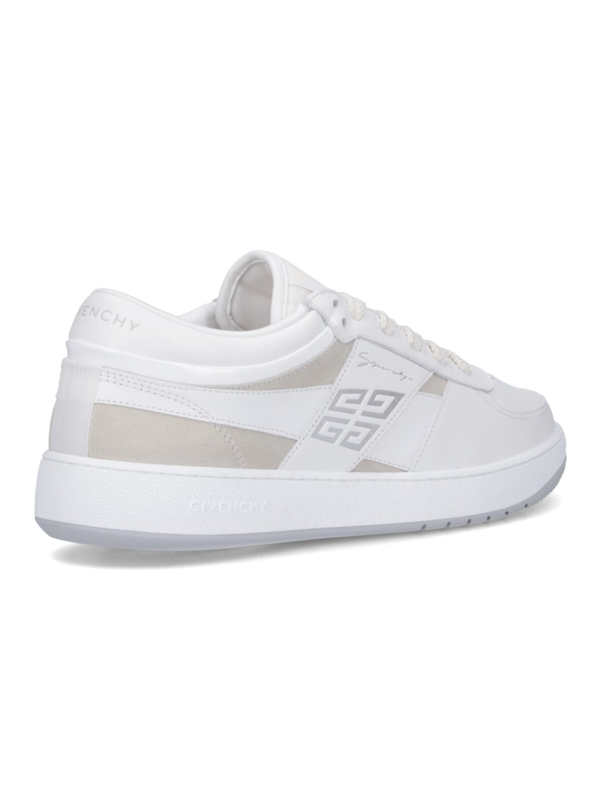 Givenchy G Move White Low Top Sneakers With Logo Detail On The Side In Leather Man In White